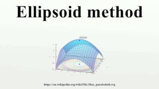 Ellipsoid method [upl. by Sanbo111]