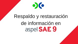 Respaldo y restauración de información en Aspel SAE 90 [upl. by Inait425]