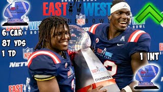 Players who SHINED at the EASTWEST SHRINE BOWL  NFL Draft Stock Up [upl. by Meekahs756]