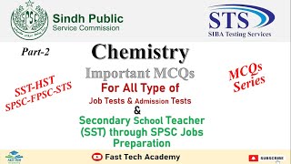 Chemistry MCQs for SST and all other Job Tests Part2SSTSPSCNTSMCQs [upl. by Ojok]