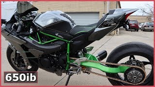 GORGEOUS Carbon Fiber Air Intake Installed  Kawasaki Ninja H2 Build [upl. by Nowujalo319]