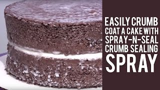 Easily Crumb Coat a Cake with SprayNSeal Crumb Sealing Spray From Wilton [upl. by Lledniuq52]