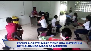 BAJO LA LLUVIA Y EN BICICLETA LLEGARON LOS ESTUDIANTES A LA ESCUELA DE CASTELMARE [upl. by Easton]