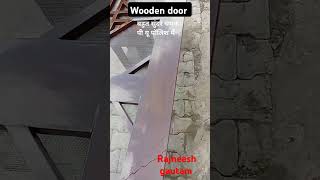 How to wooden door p u polish shorts viralshots [upl. by Ahsas]