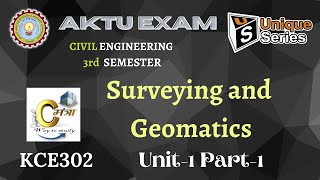 U1P1  Surveying and Geomatics  Civil Engineering Btech 2nd year  AKTU Lecture uniqueseries [upl. by Burnham]