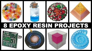 8 Easy Epoxy Resin Projects  Magnets  Paperweights  Cufflinks  Pendants  More  DIY Tutorial [upl. by Xirdnek]