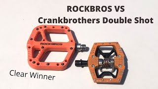 ROCKBROS Wide Pedal VS Crankbrothers Double Shot  Clear Winner [upl. by Berey330]