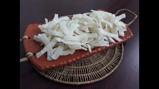 নারিকেলের চিপস  how to make coconut chips  coconut recipes [upl. by Neelsaj885]