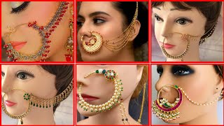 How to wear Nath  How to wear Nose👃Pin 📌 Beautiful Nose👃pins📌 Nose pin Video [upl. by Barbur]