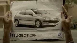 Publicité Peugeot 206  « Le sculpteur » 45s  2002  wwwfelinecc [upl. by Yeloc]