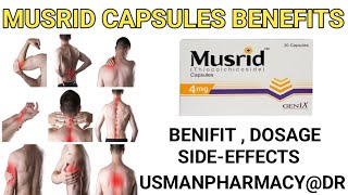 Musrid Capsules benifits in Urdu  Thiocolchicoside dosage  sideeffects in Urdu [upl. by Vallie74]