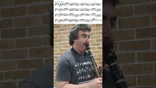 Wohlfahrt  Violin Etude Op 45 No 10 on Clarinet [upl. by Nauq]