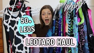 My Gymnastics Leotard Haul HUGE 50 LEOTARDS [upl. by Aleibarg]