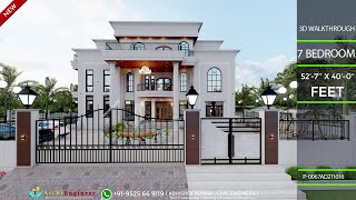 7 Bedroom House Design 3D  🔥🔥 7 BHK House Design  2100 Sqft  Terrace Garden  ArchiEngineer [upl. by Tierney]