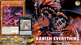 Gandora Chaos Lightsworn BANISH EVERYTHING 💥 STRONGEST Dragon of Destruction YuGiOh MASTER DUEL [upl. by Alyacim]