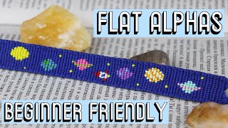 FLAT ALPHA BRACELETS TUTORIAL CC  Beginner Friendly [upl. by Draned]