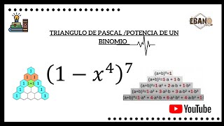 POTENCIA DE UN BINOMIO  TRIÁNGULO DE PASCAL  EJEMPLO 3 [upl. by Htiderem271]