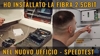 LA FIBRA 25 gigabit nellUFFICIO NUOVO INSTALLAZIONE e SPEEDTEST PLAY da MOTO Edge 30 neo [upl. by Acul]