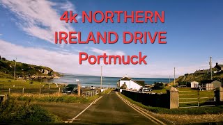 4k NORTHERN IRELAND DRIVE Antrim Coast Portmuck Harbour [upl. by Aneek985]