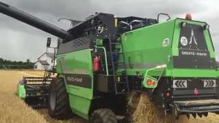 Test drive DeutzFahr 6040 HTS combine harvester [upl. by Adnalro]