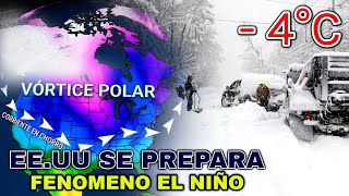 AMENAZA CLIMÁTICA EEUU EN ALERTA RUPTURA DEL VÓRTICE POLAR SE VIENE LO PEOR DEL FENÓMENO EL NIÑO [upl. by Ellatsirhc135]