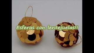 Esferas con lentejuelas  Manualidades Navidad [upl. by Nyvar]