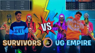 Survivors vs ug empire total gaming vs ug vs Amitbhai Team op clash squad 4 vs 4 op comentary Rocky [upl. by Vidal]