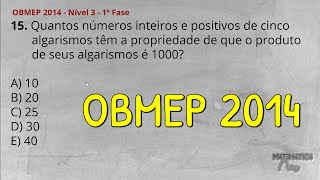 PROBLEMA DE CONTAGEM  OBMEP 2014  1ª Fase  Nível 3  Matemática Rio [upl. by Suivatram]