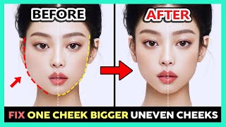 ✨ FACE EXERCISE FOR FIX UNEVEN CHEEKS amp UNEVEN FACE  Get a symmetrical face Fix one cheek bigger [upl. by Marguerie]