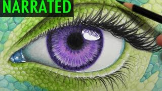 How to Draw Reptilian Skin Narrated Step by Step [upl. by Inahpit]