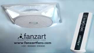 Fanzart  Invento  Recessed False Ceiling Fan with LED [upl. by Ahsinar846]