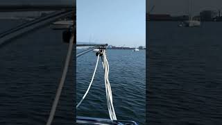 Dinghy Davits on our Catalina 30 for The Sailing Project Artemis shorts DavitsforDinghy [upl. by Esom]