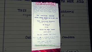 Leaflet WritingAppeal WritingWriting SkillEnglishClass 11thClass 12thviralshortsshortsfeed [upl. by Kuska775]