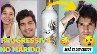 FASHION GOLD YBERA PARIS CABELO MASCULINO PROGRESSIVA NO MARIDO SERÃ SE DEU CERTO ALISA MESMO [upl. by Aldridge]