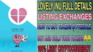 How to Buy lovely inu finance tokens in presale 2021full details of LOVELY INU FINANCE [upl. by Ysor]