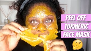 DIY PEEL OFF TURMERIC FACE MASK [upl. by Lleinnad877]