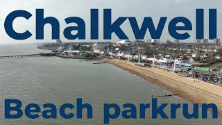 Chalkwell Beach parkrun 140 4K Aerial [upl. by Dygert]