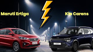 Maruti Ertiga vs Kia Carens  detailed comparison Carens vs Ertiga [upl. by Nerhe]