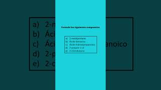 Ejercicio IV Formulación Química Orgánica [upl. by Rosemare]