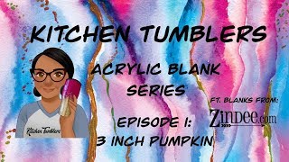 Zindee Acrylic Blanks Series Episode 1 Fall Pumpkin Acrylic Keychain [upl. by Arawaj]