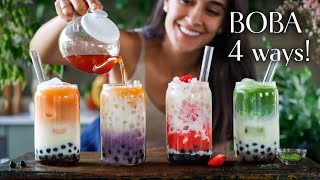 Easy homemade BUBBLE TEA musttry BOBA🧋 [upl. by Ruphina]