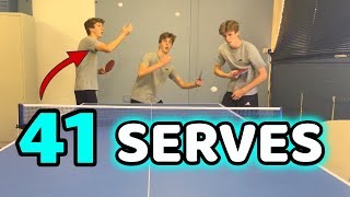 Every Table Tennis Serve in 101 Seconds [upl. by Neltiak]