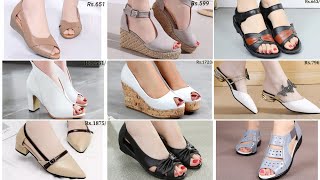 TOP DIFFERENT FOOTWEAR DESIGN LADIES SANDAL DESIGN BEST SHOES COLLECTION [upl. by Alliscirp53]