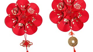 Ang pow door decor easy  Chinese New Year Decoration Ideas Using Red Packet [upl. by Christabel]