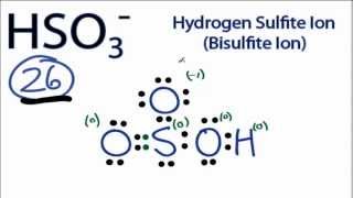 HSO3 Lewis Structure How to Draw the Lewis Structure for the Bisulfite Ion [upl. by Natie]