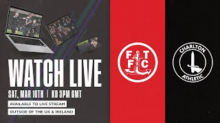 PRE SHOW LIVE  FLEETWOOD V CHARLTON 160324 [upl. by Svensen828]