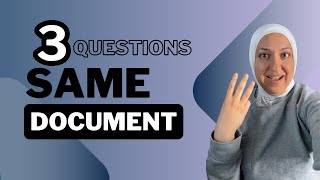 3 questions for the same document [upl. by Orsay]