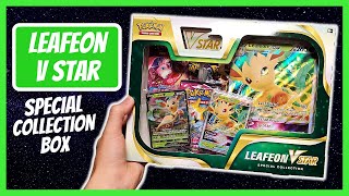 Leafeon V Star Special Collection Box Pokemon Opening [upl. by Eiramnna63]