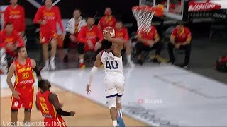 Keldon Johnson with a slam dunk as team USA leads Spain [upl. by Hayila]