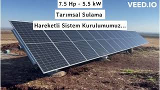 75 Hp  55 kWTarımsal Sulama Hareketli Sistem  Tracker  Kurulumu [upl. by Grefer376]